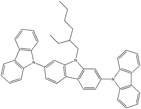 TCz1 , 3,6-bis(carbazol-9-yl)-9-(2-ethyl-hexyl)-9H-carbazole CAS 1021423-90-4 TCz1 , 3,6-bis(carbazol-9-yl)-9-(2-ethyl-hexyl)-9H-carbazole CAS 1021423-90-4