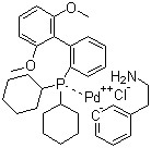 Chloro(2-dicyclohexylphosphino-2′,6′-dimethoxy-1,1′-biphenyl)[2-(2-aminoethylphenyl)]palladium(II) methyl-t-butylether adduct, min. 98% CAS 1028206-58-7
