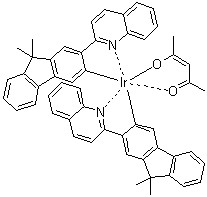 Bis[2-(9,9-dimethyl-9H-fluoren-2-yl)-quinoline](acetylacetonate)iridium(III) CAS 889750-25-8