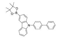 9-(biphenyl-4-yl)-3-(4,4,5,5- tetramethyl-1,3,2-dioxaborolan-2-yl)- 9H-carbazole CAS WENA-0050 9-(biphenyl-4-yl)-3-(4,4,5,5- tetramethyl-1,3,2-dioxaborolan-2-yl)- 9H-carbazole CAS WENA-0050