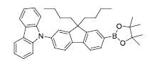 9-(9,9-dibutyl-7-(4,4,5,5- tetramethyl-1,3,2-dioxaborolan-2-yl)- 9H-fluoren-2-yl)-9H-carbazole CAS WENA-0054 9-(9,9-dibutyl-7-(4,4,5,5- tetramethyl-1,3,2-dioxaborolan-2-yl)- 9H-fluoren-2-yl)-9H-carbazole CAS WENA-0054