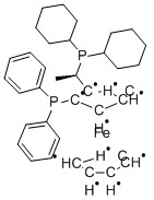 (R)-(-)-1-[(S)-2-(Diphenylphosphino)ferrocenyl]ethyldicyclohexylphosphine ethanol adduct CAS 155806-35-2