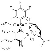 Chloro[[(1S,2S)-(+)-2-amino-1,2-diphenylethyl](pentafluorophenylsulfonyl)amido](p-cymene)ruthenium(II) CAS 1026995-72-1