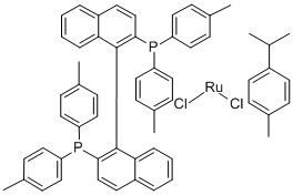 Chloro[(R)-(+)-2,2′-bis(di-p-tolylphosphino)-1,1′-binaphthyl](p-cymene)ruthenium(II)chloride CAS 131614-43-2
