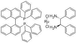 Dichloro[(R)-(+)-2,2′-bis(diphenylphosphino)-1,1′-binaphthyl][(1R,2R)-(+)-1,2-diphenylethylenediamine]ruthenium(II) CAS 212143-23-2