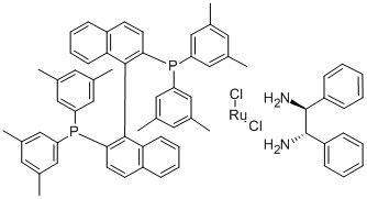 Dichloro{(S)-(-)-2,2′-bis[di(3,5-xylyl)phosphino]-1,1′-binaphthyl}[(1S,2S)-(-)-1,2-diphenylethylenediamine]ruthenium(II) CAS 220114-03-4