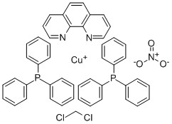 (1,10-Phenanthroline)bis(triphenylphosphine)copper(I)nitrate dichloromethane adduct CAS 33989-10-5 (1,10-Phenanthroline)bis(triphenylphosphine)copper(I)nitrate dichloromethane adduct CAS 33989-10-5