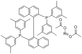 Diacetato{(S)-(-)-2,2′-bis[di(3,5-xylyl)phosphino]-1,1′-binaphthyl}ruthenium(II) CAS 374067-49-9