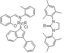 [1,3-Bis(2,4,6-trimethylphenyl)-2-imidazolidinylidene]-[2-[[(2-methylphenyl)imino?] methyl]phenolyl]-[3-phenyl-1H-inden-1-ylidene]ruthenium(II)chloride CAS 934538-12-2