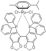 Chloro[(S)-(-)-5,5′-bis(diphenylphosphino)-4,4′-bi-1,3-benzodioxole](p-cymene)ruthenium(II)chloride CAS 944451-29-0
