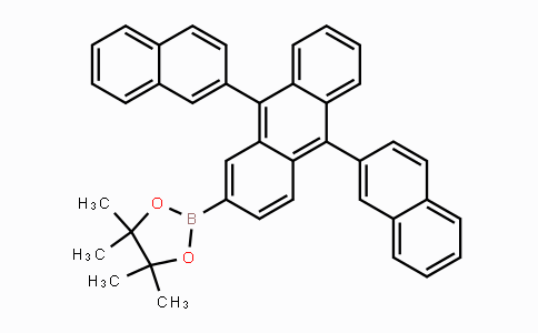 2-(9,10-di(naphthalen-2-yl)anthracen-2-yl)-4,4,5,5-tetramethyl-1,3,2-dioxaborolane CAS 624744-67-8 2-(9,10-di(naphthalen-2-yl)anthracen-2-yl)-4,4,5,5-tetramethyl-1,3,2-dioxaborolane CAS 624744-67-8