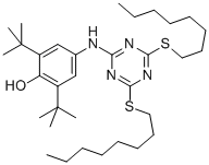 2,4-Bis(octylthio)-6-(4-hydroxy-3,5-di-tert-butylanilino)-1,3,5-triazine CAS 991-84-4