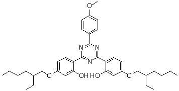 Structure of Bis-Ethylhexyloxyphenol Methoxyphenyl Triazine CAS 187393-00-6