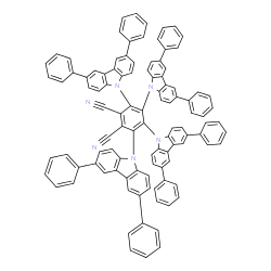 Structure of 3,4,5,6-Tetrakis(3,6-diphenyl-9H-carbazol-9-yl)phthalonitrile CAS 1469707-47-8