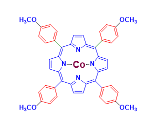 Structure of meso-Tera(4-methoxyphenyl)porphyrin-Ni(II) CAS WENA-0214