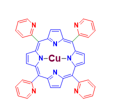 Structure of meso-Tetra (2-pyridyl) porphine-Cu(II) CAS WENA-0206