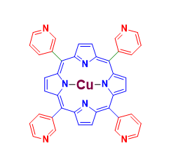 Structure of meso-Tetra (3-pyridyl) porphine-Cu(II) CAS WENA-0205
