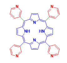 Structure of meso-Tetra(3-pyridyl)porphine CAS 40882-83-5