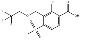 2-chloro-4-methanesulfonyl-3-[(2,2,2-trifluoroethoxy)methyl]benzoic acid CAS 20100-77-8